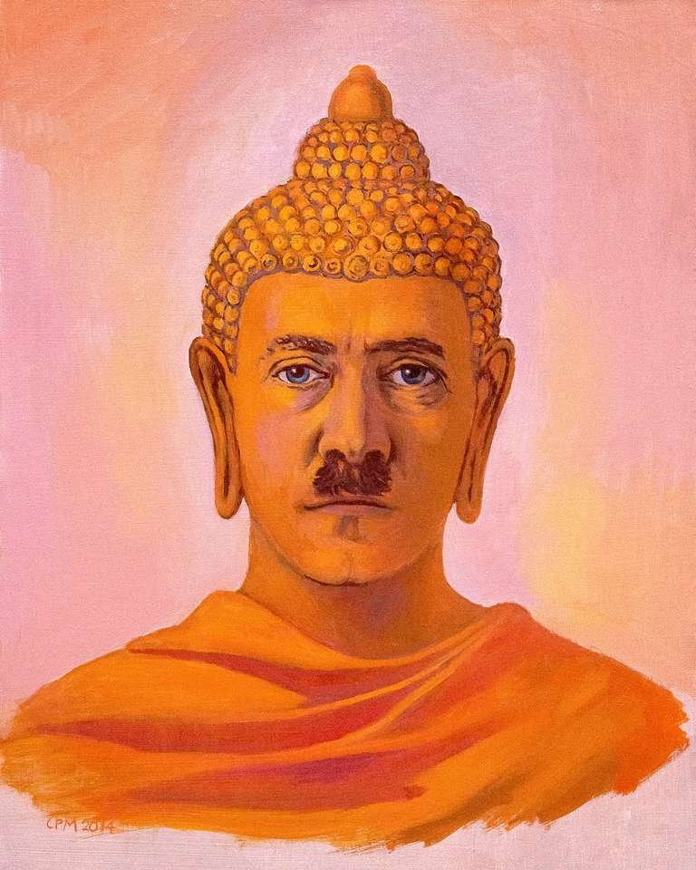 Hitler/Buddha - oil on canvas - 34 x 45 cm - 2021