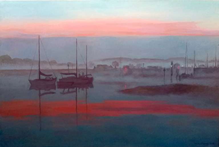 Wivenhoe nocturne 2 - oil on canvas - 76 x 50 cm - 2021