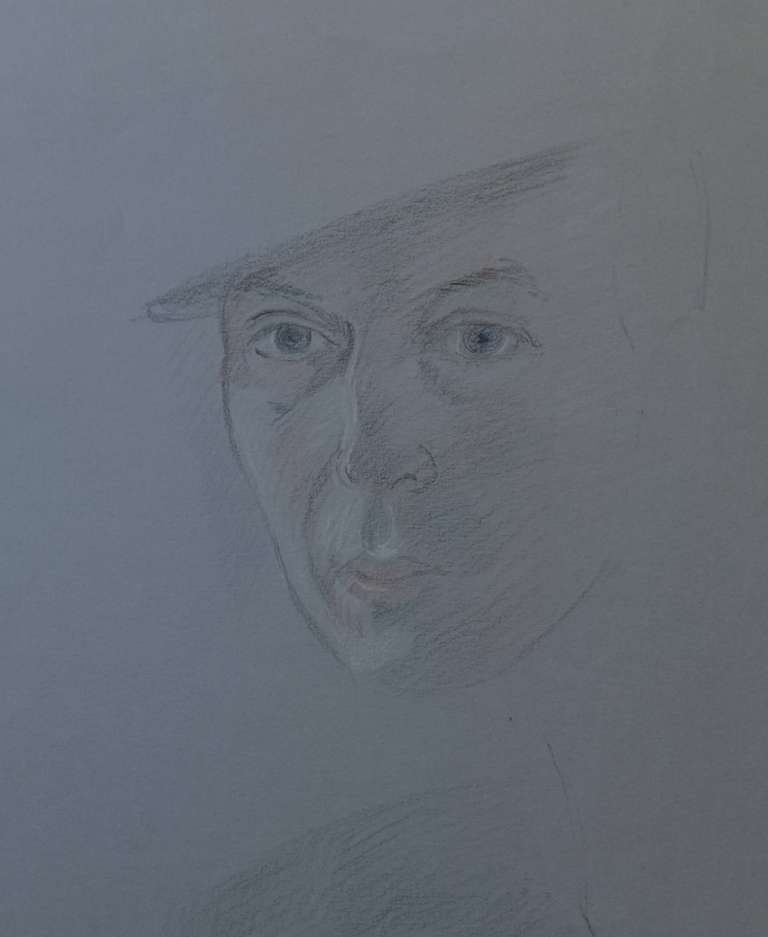 Self Portrait - coloured pencils - 2008