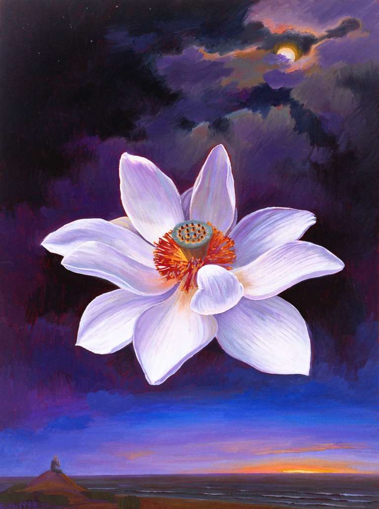 Lotus Flower – oil on panel – 43 x 61 cm - 1997