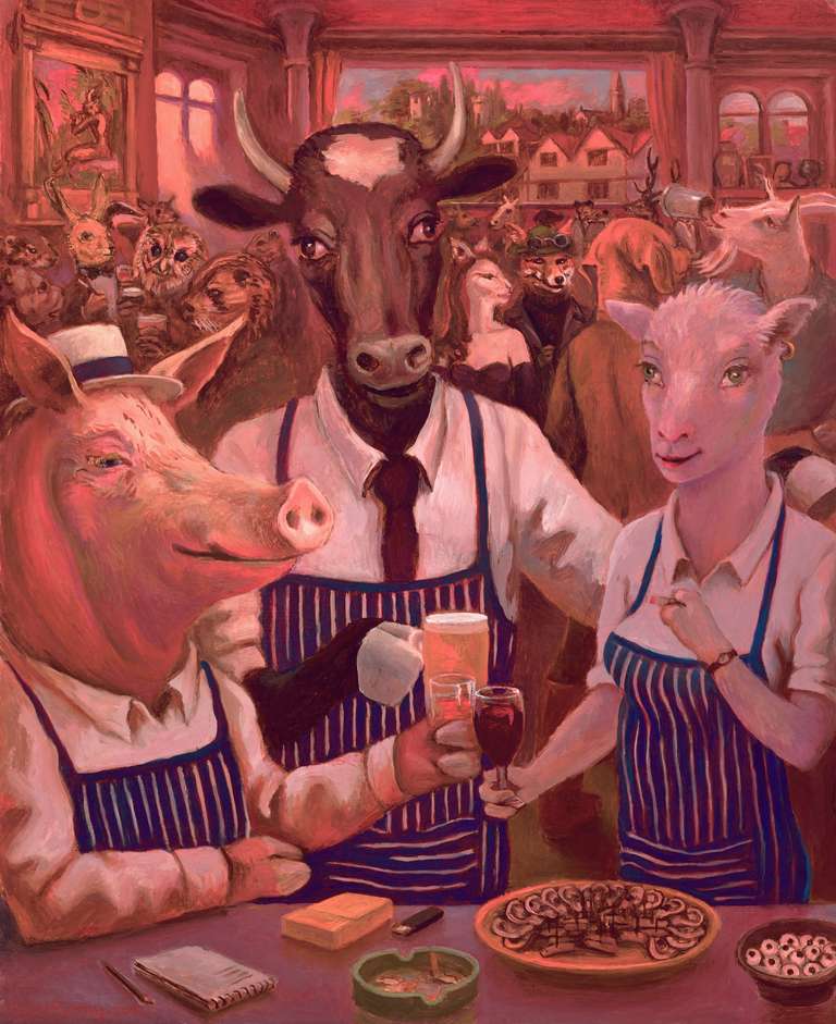 The Animal Butchers – oil on panel – 43 x 52 cm - 2005