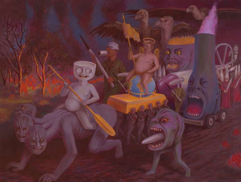 Triumph of Folly (after Paul Rumsey) - oil on canvas - 102 x 76 cm - 2024