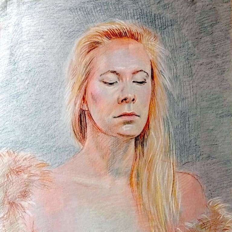 Lana - coloured pencil - 35 x 35 cm - 1994