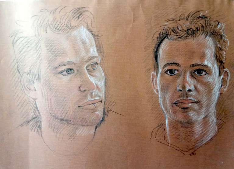 Dave - coloured pencil - 50 x 51 cm - 1990