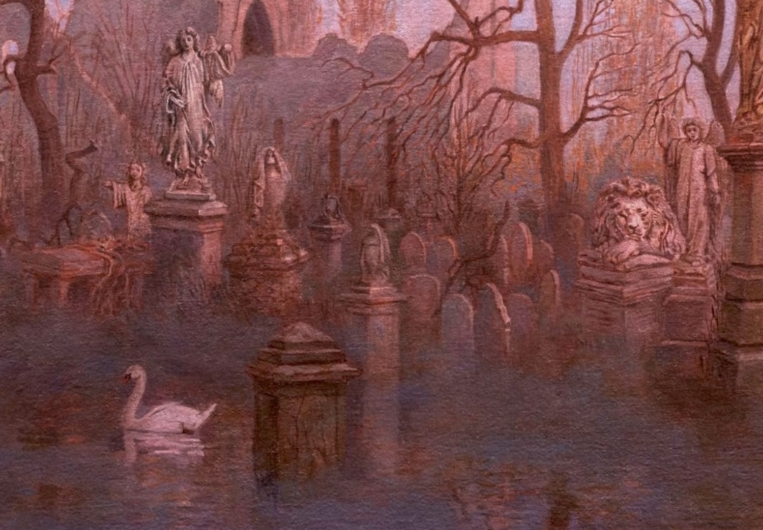 After the Floods detail - oil on canvas