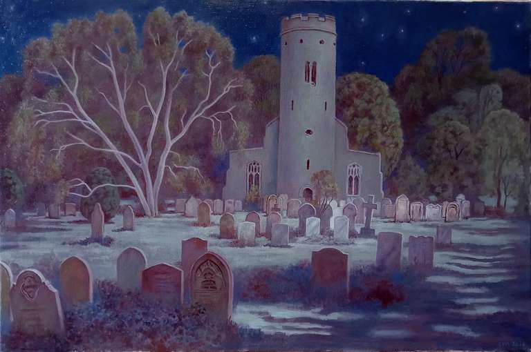 The Haunted Churchyard - oil on canvas - 76 x 51 cm - 2024