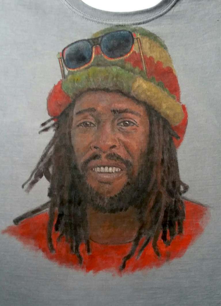 Big Youth - hand painted T shirt - fabric paint - 2018