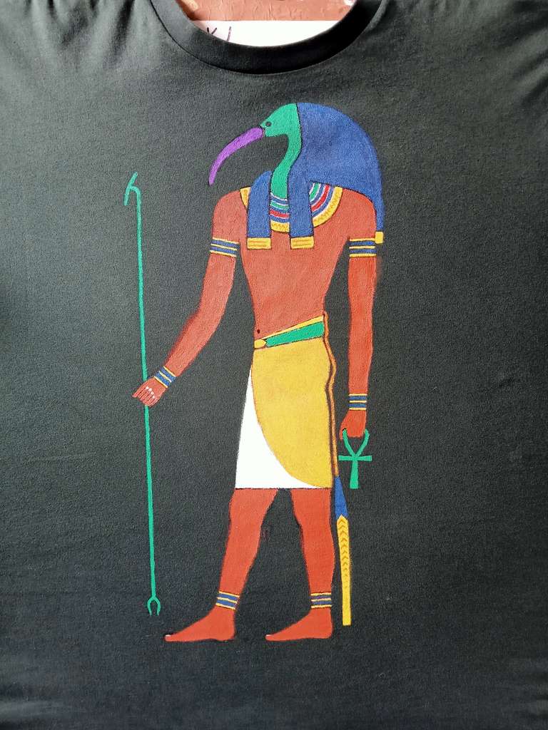Thoth - hand painted T shirt - 2026
