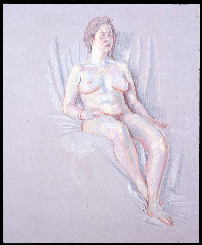 Life Drawing - pencil on tinted paper - 40 x 60 cm - 1994