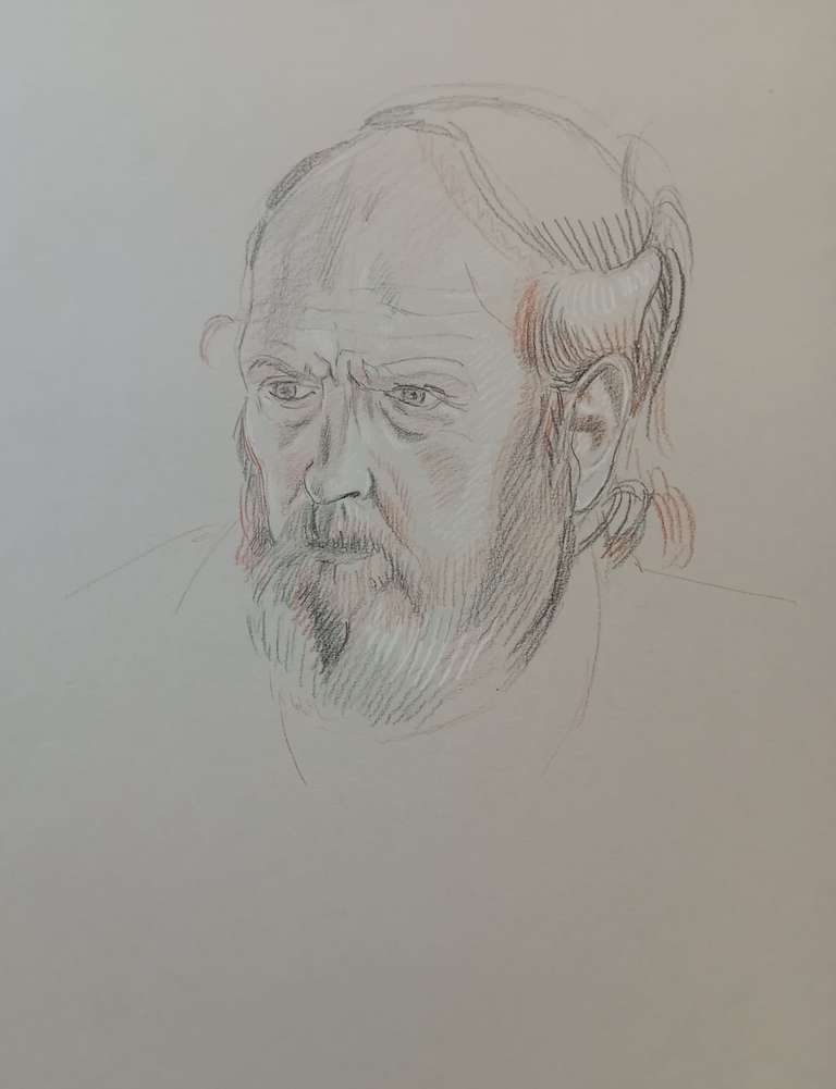 Jack - pencil on tinted paper - 30 x 33 cm