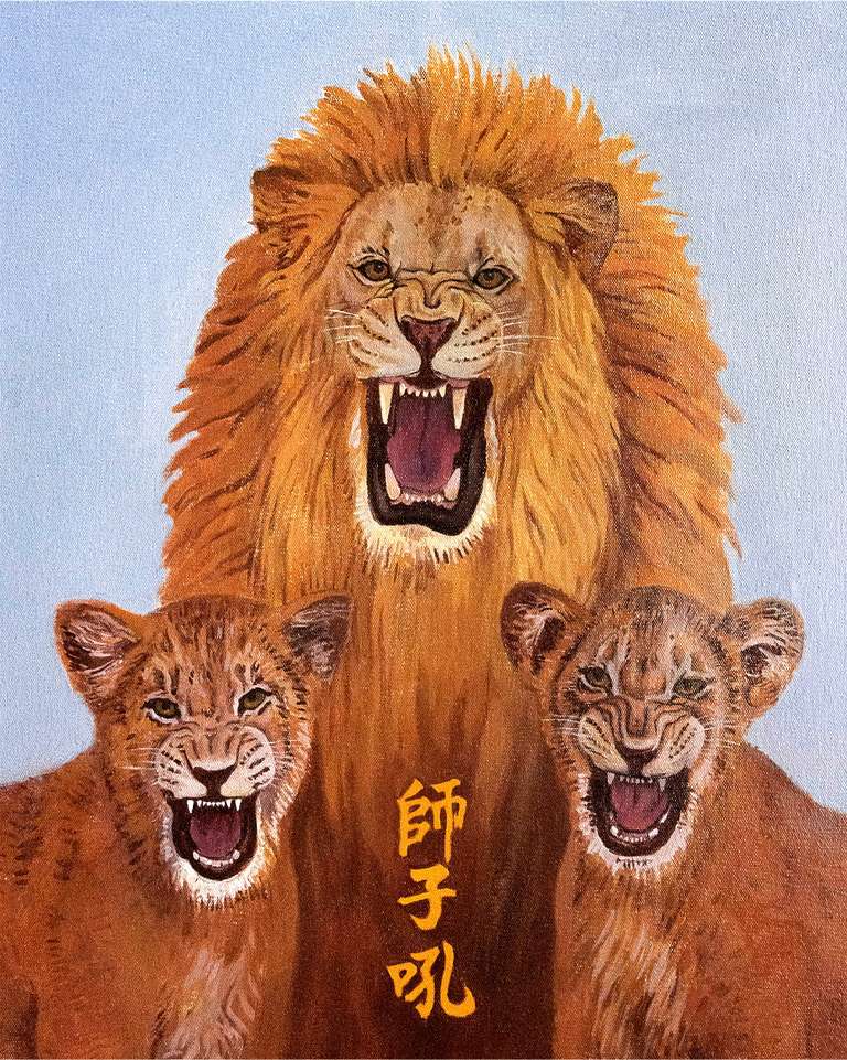 Roaring Lions - oil on canvas - 50 x 60 cm 2014