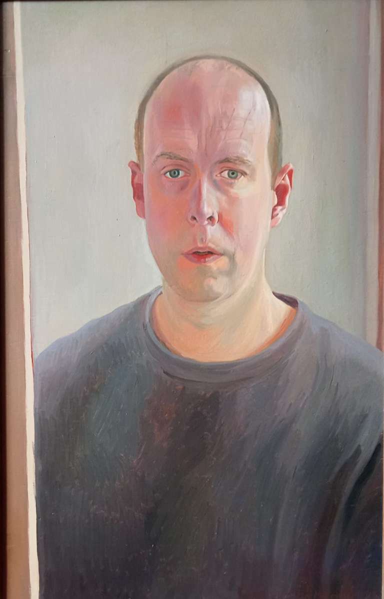 Self Portrait - oil on panel - 35 x 55 cm - 1994